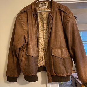Genuine Leather Bomber Jacket